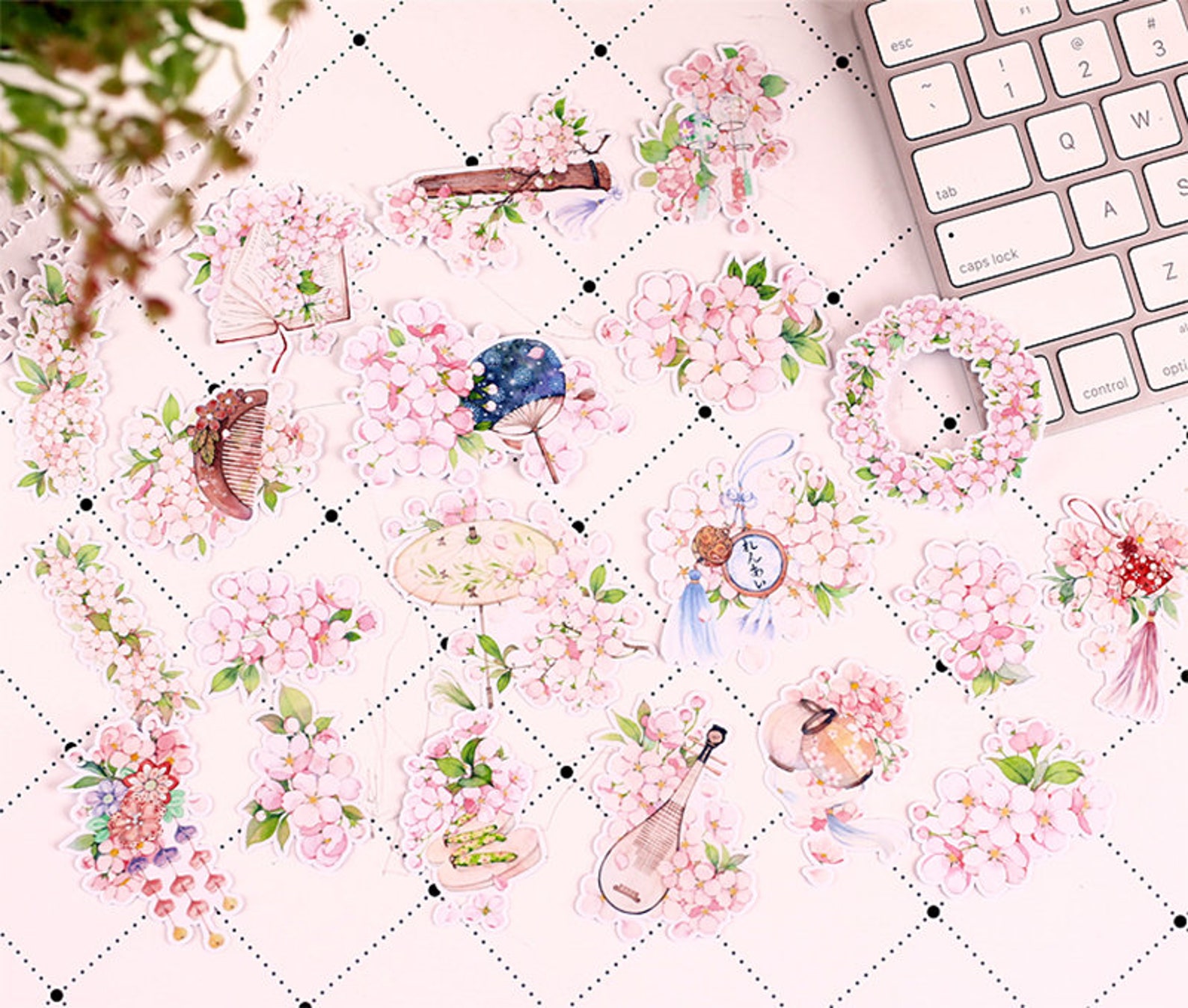 Cherry Blossom Stickers Pack Flowers Sticker Pack Floral | Etsy