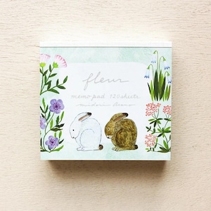 120 Uds. Bloque de notas Fleur, conejo, Cozyca, Bloc de notas con ilustración Midori Asano, papel de papelería para cartas y diario