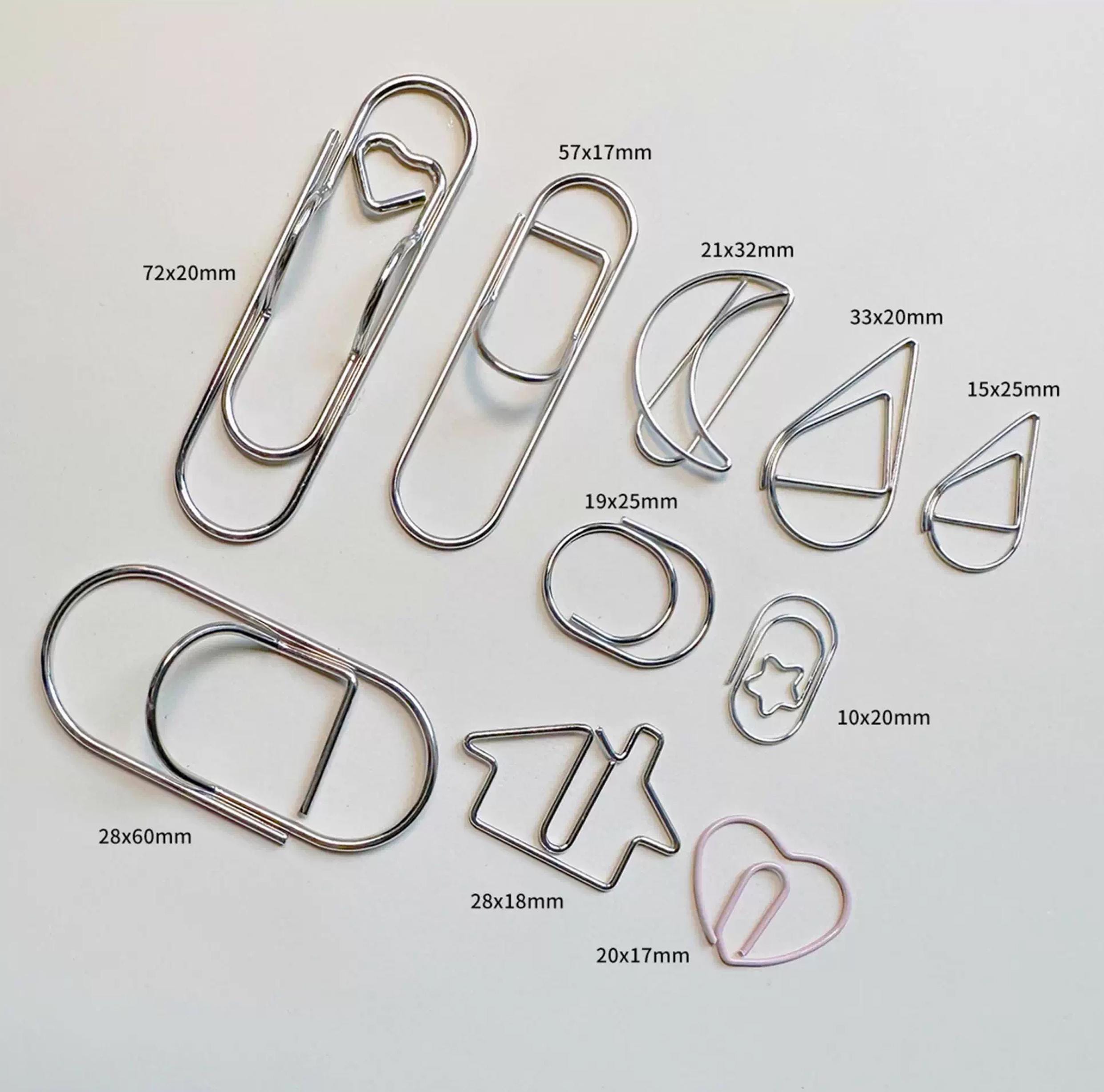 Assorted Paper Clips, Jumbo Paper Clip, Heart Shaped Clip, House