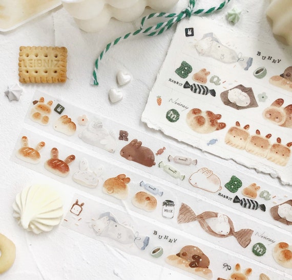 Banana Bread Loaf Bunny Cute Washi Tape — Kimchi Kawaii