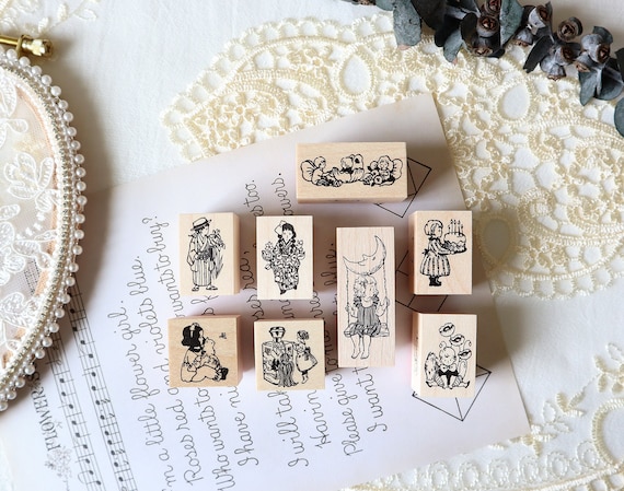 Happy Birthday Cat Wooden Stamp Happy Birthday Cat Wooden Stamp