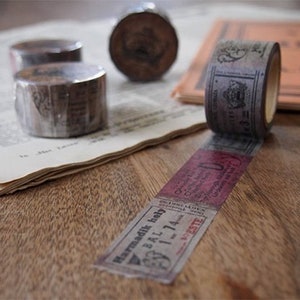 Sunny Sonntag x Papier Platz Washi Tape, Vintage Collage Themen Papier Klebeband, Let's Travel with Sunny Sonntag, japanisches Masking Tape