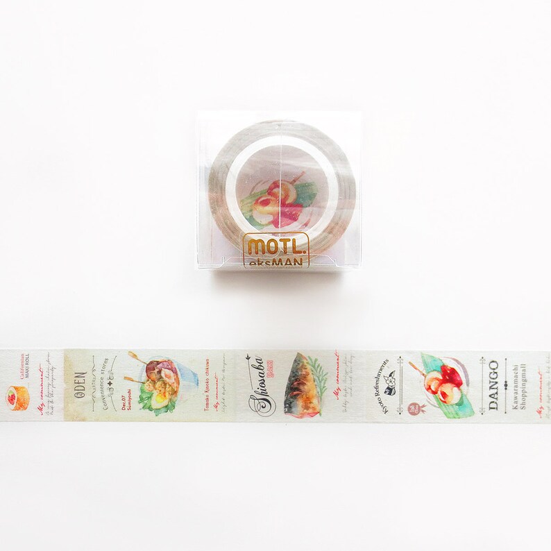 Meal Masking Tape Food Step Washi Tape Roll Dango Deco Tape Onigiri Food Food Diary Washi Tape Oden Sushi