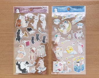 Tocorocogumi Illustrated Postcards | Music and Stars Themed Cats