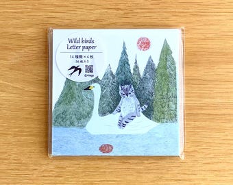 56stk Wild Birds Memo Papier Set, 4 Beine Illustration Notizblock, Fink, Rotkehlchen, Eule, Fasan, Specht Briefpapier für Snail Mail, Journal