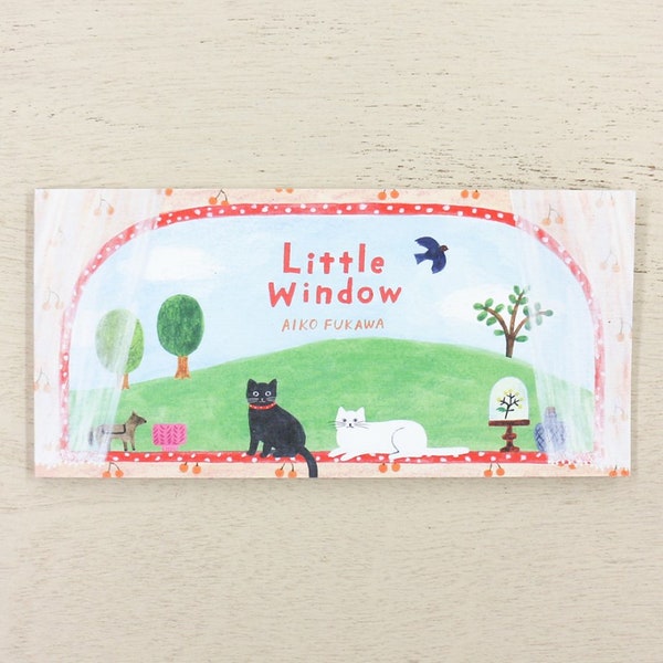 Little Window Memo Paper Pad, Animals, Aiko Fukawa Illustration Notepad, Animals Stationery Paper for Writing, Journaling and Crafting