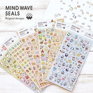 Mind Wave Robben Aufkleber, süße Tiere, Eisbär und Pinguin, Hamster, Essen, Welpe, Kawaii Aufkleber, japanisches Briefpapier