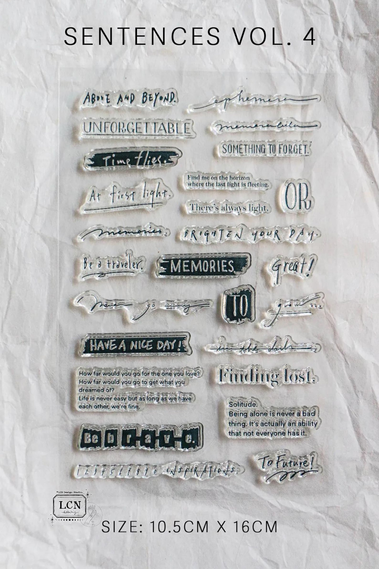 Sentence Acrylic Cling Stamps Set, LCN Design Studio, Words and Poems ...