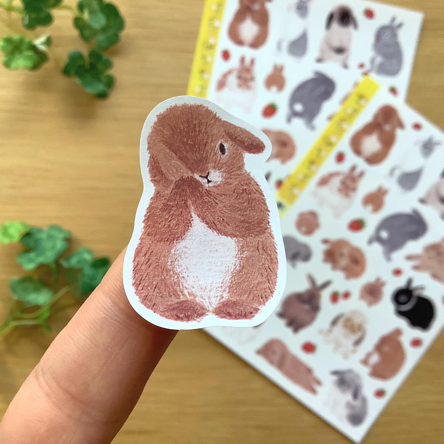 Spring Rabbit Sticker 4legs Spring Rabbits Sticker Sheet - Etsy