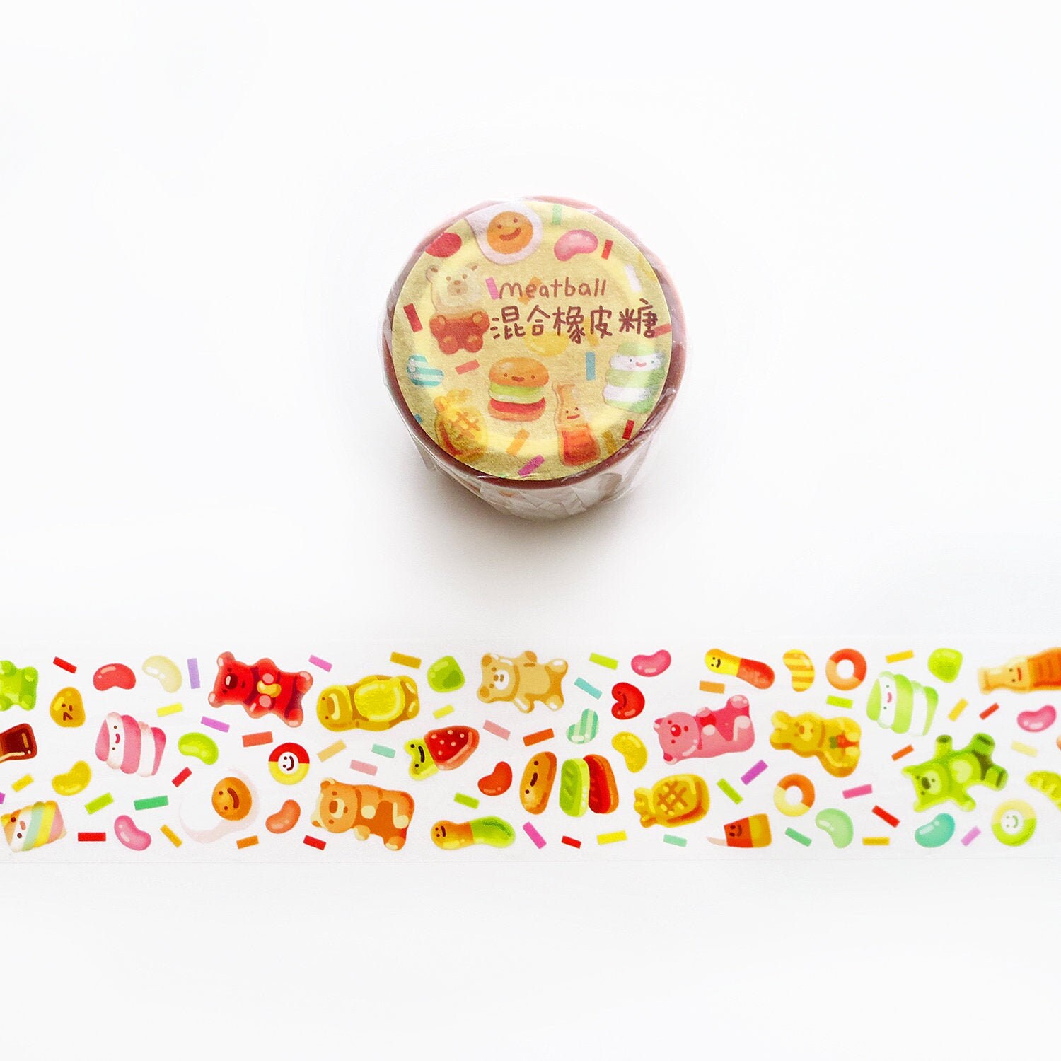 Gummy Candy Washi Tape Meatball Series Washi Roll Gummy Etsy