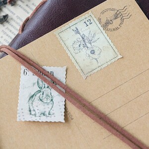 46 Pcs Vintage Sticker Set Forest Animal Lion Zabra