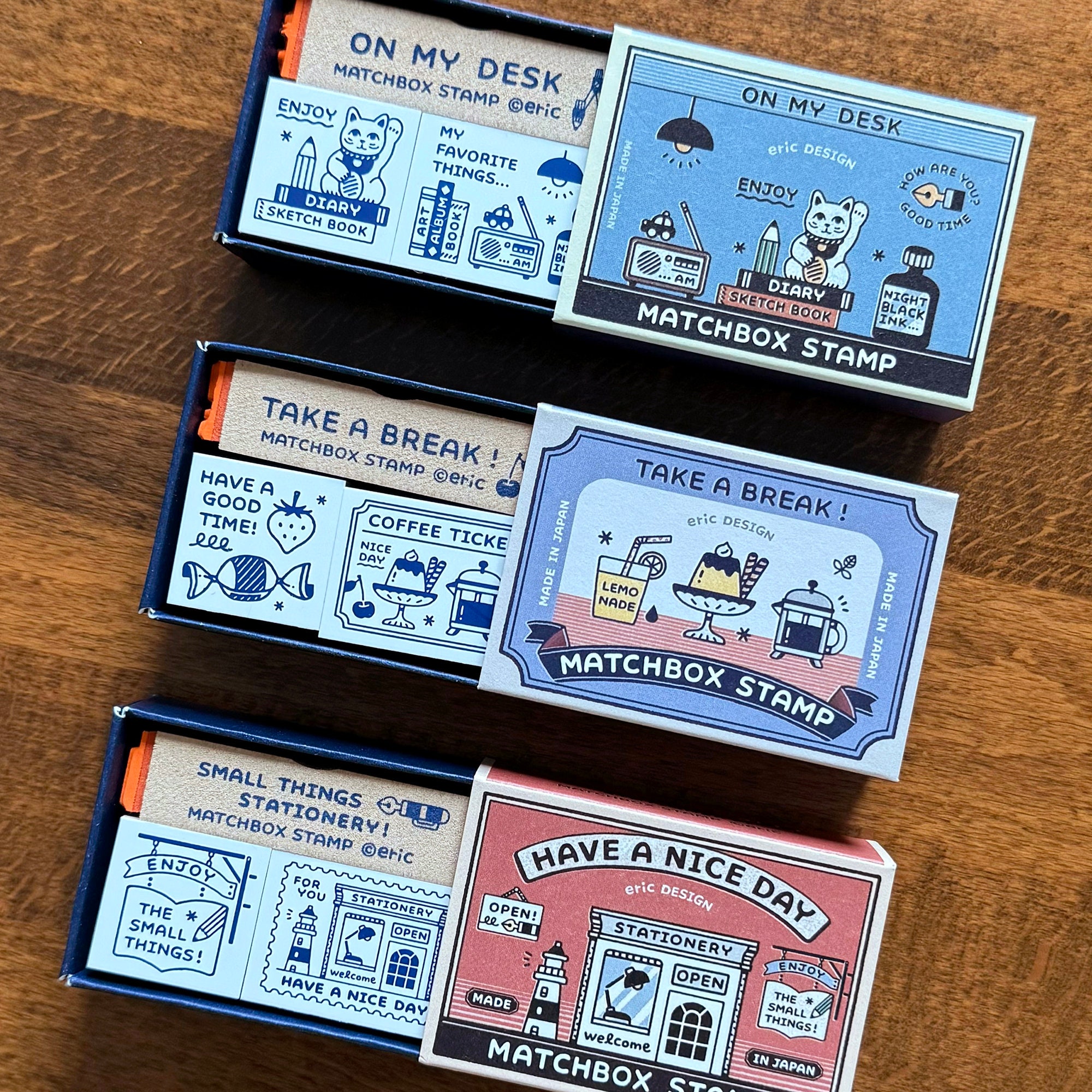 Eric Small Things Eric Small Things Matchbox Stamps Set, Typewriter, Stationery Tools ...