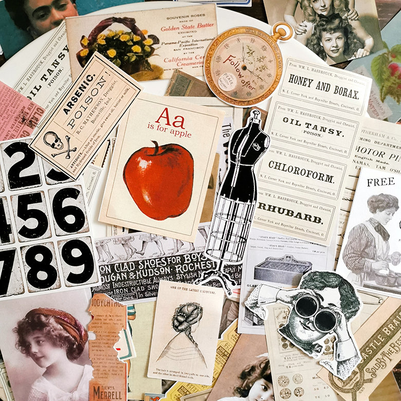 55pcs vintage stickers pack vintage illustrations stickers etsy