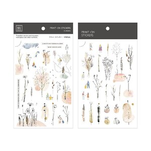 Summer Botany Sticker Sheet Bullet Journal Stickers, Planner