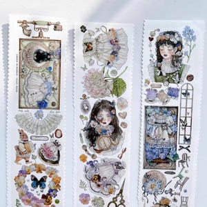 Miss Jane's Sewing Shop Masking Tape, Mirage Museum origineel ontwerp, konijn, vintage kant, hortensia, extra brede washi voor meisjes en PET-tape
