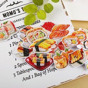 Sushi Sticker Pack, Food Planner Stickers, Japanese Food Stickers, Fish ...