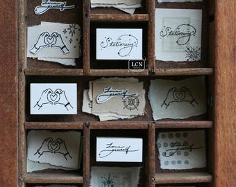Words Rubber Stamp, Stationery, Heart for You, Love Yourself, LCN Design Studio Ligneous Stamp