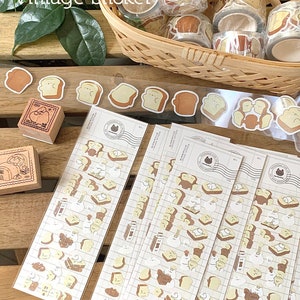 Bread Sticker Sheet, Mewmewbeam Holographic Glitter Stickers, Kitty ...