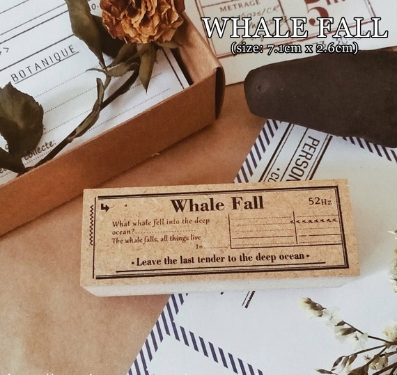 Whale Message Wooden Stamp Whale Message Wooden Stamp