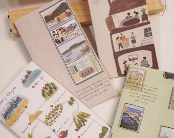 Inserto per taccuino da viaggio di Wanle Studio, taccuino bianco vuoto, ricarica TN, diario di viaggio, diario d'arte, diario di collage