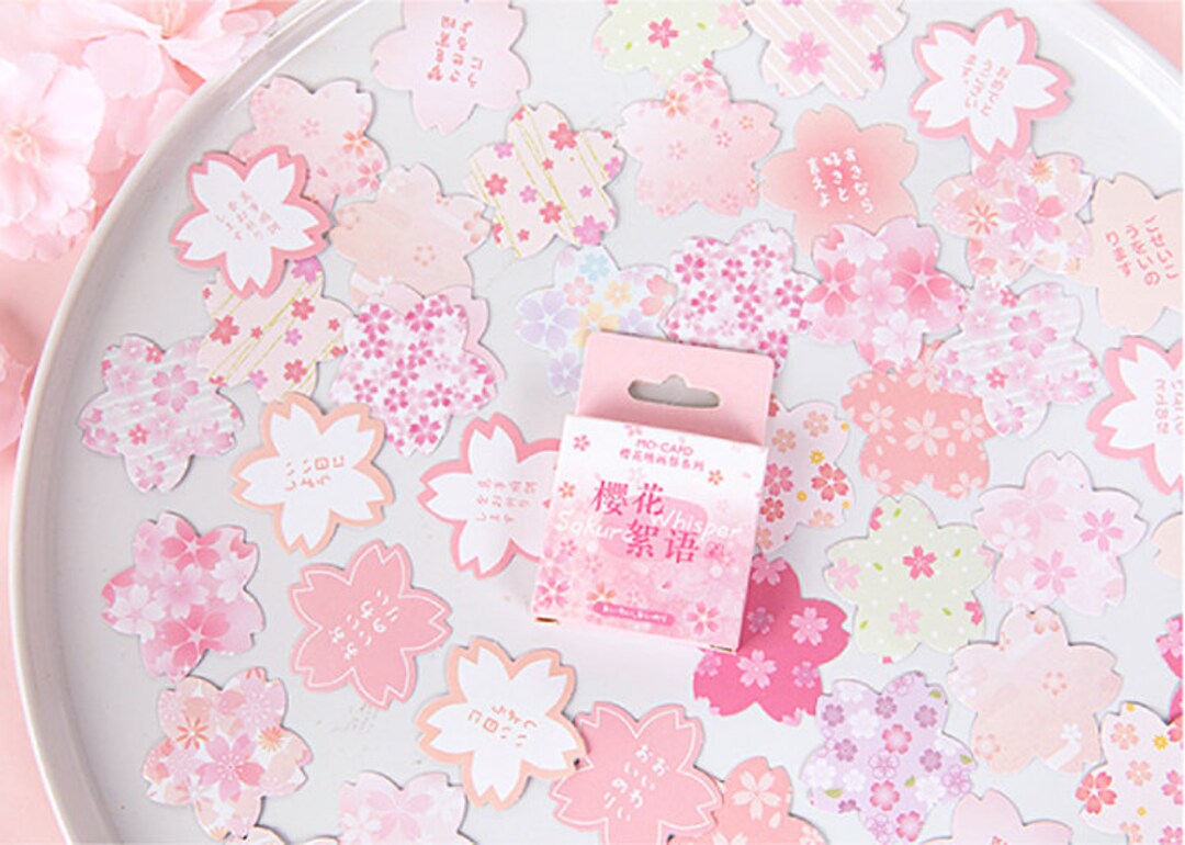 180 Adesivi Sakura In PET – 6 Fogli, Stile Giapponese Per Scrapbooking E Journaling