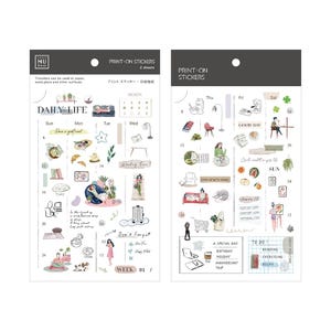 MU Lifestyle-stickers opdruk 271, sticker dagelijks leven opwrijven, ontspannen, nachtelijke routinesticker voor dagboek, plakboek en planner
