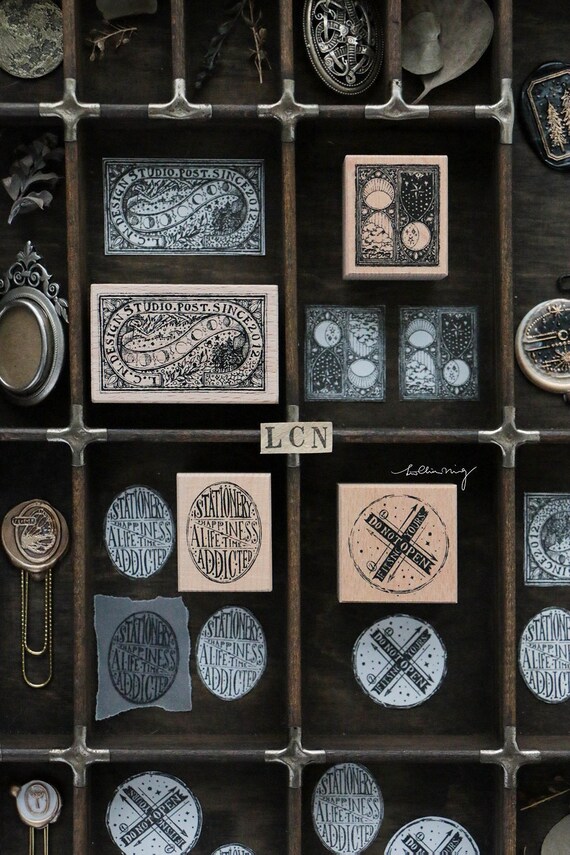 LCN Design Studio: Specimen Display Rubber Stamps Set