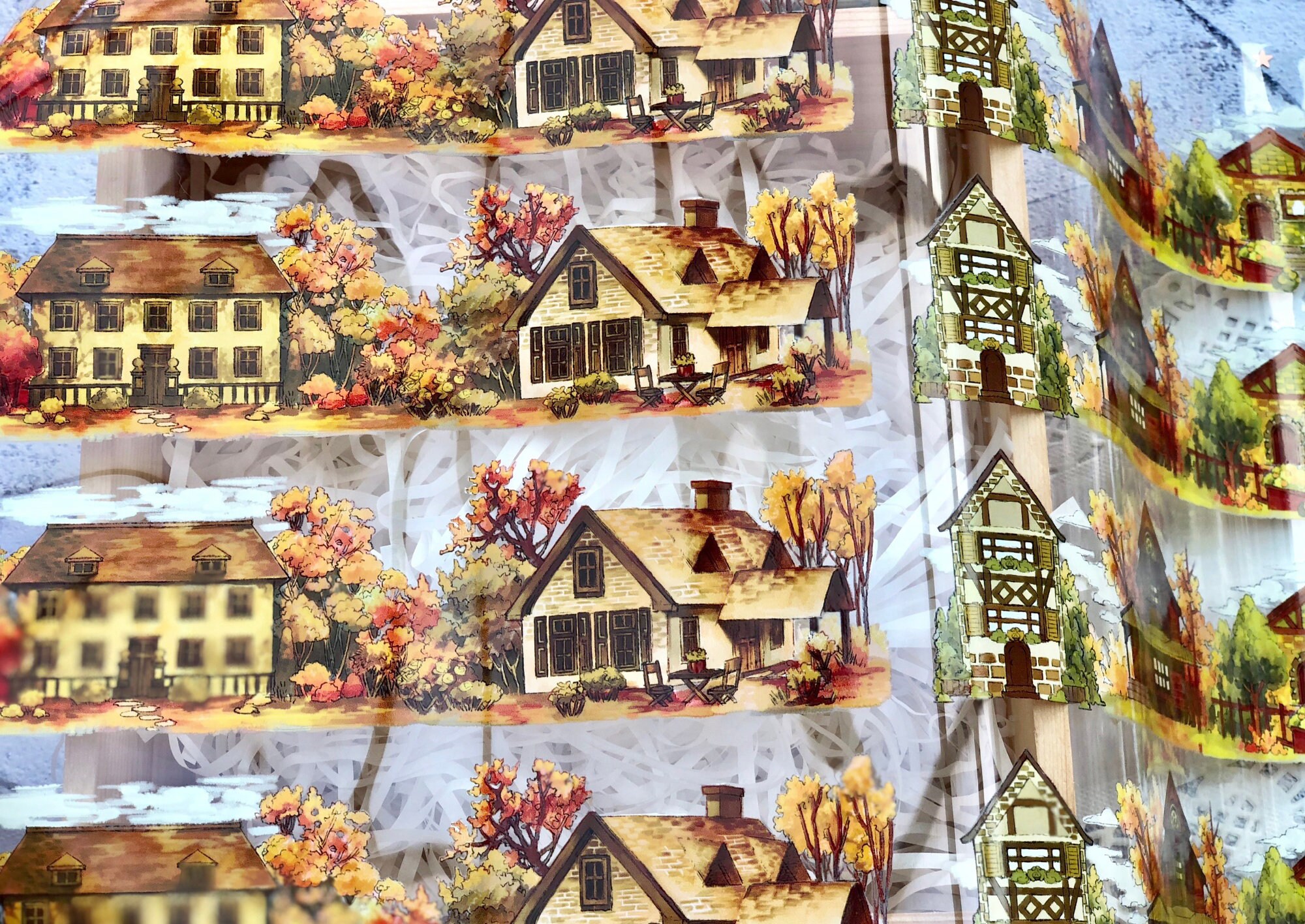 Forest Dwelling Masking Tape, Extra Wide House Washi and PET Clear
