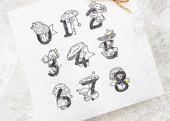 Numbers Acrylic Stamp Set, Plant Numbers, Animal Numbers, Lettering, Clear  Stamps for Journaling, Paper Craft 