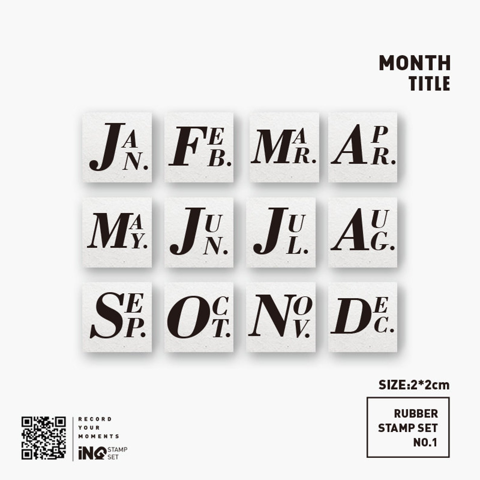 Calendar Rubber Stamps Set Month Week Date Tracker Stamps Etsy