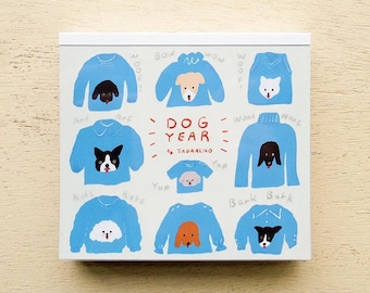 120PCS Dog Year Memo Block, Cozyca Japanese Food Design Paper Goods