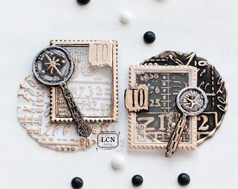 Stamp Frame Border Wax Seal Stamp, LCN Design Studio Original Design Brass Stamp