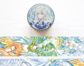 The Clow Silver Foil Washi Tape, Cardcaptor Sakura Fan Illustrated Washi Roll, Masking Tape, Deco Tape