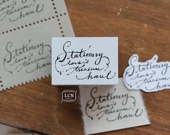 Treasure Haul Rubber Stamp | LCN Design Studio Wooden Stamp
