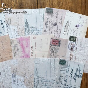 May include: A collection of vintage postcards with handwritten messages and stamps. The postcards are in various shades of cream, white, and pink. The text on the postcards reads "POST CARD" and "OLD POSTCARDS".