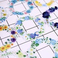 Floral Wreaths Stickers Pack, Flowers Wreaths Series B, Planner Journaling Stickers, Scrapbooking, Stationery Stickers