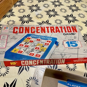 VINTAGE 1970 Concentration Game by Milton Bradley