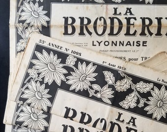 Magazine français de broderie ancienne La broderie lyonnaise des années 50
