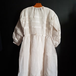 Antique French Holy communion dress, veil and purse. White organdi organza