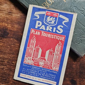 Antike Touristenkarte für die Pariser Ausstellung 1937