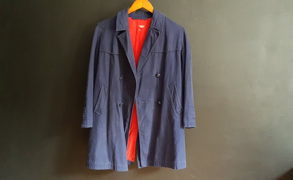 Vintage French double breasted work jacket pea coa