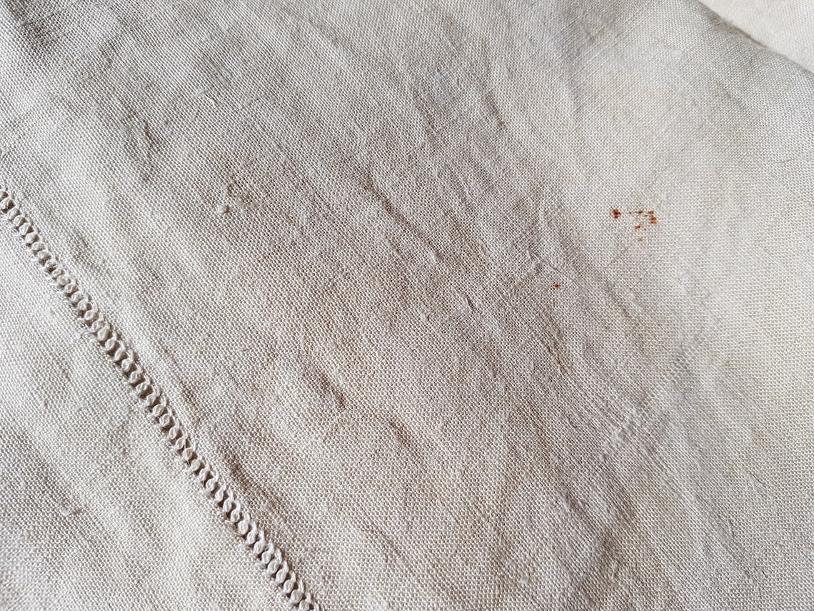 French Antique Bed Linen ND Monogram. Embroidered Bedsheet. Etsy