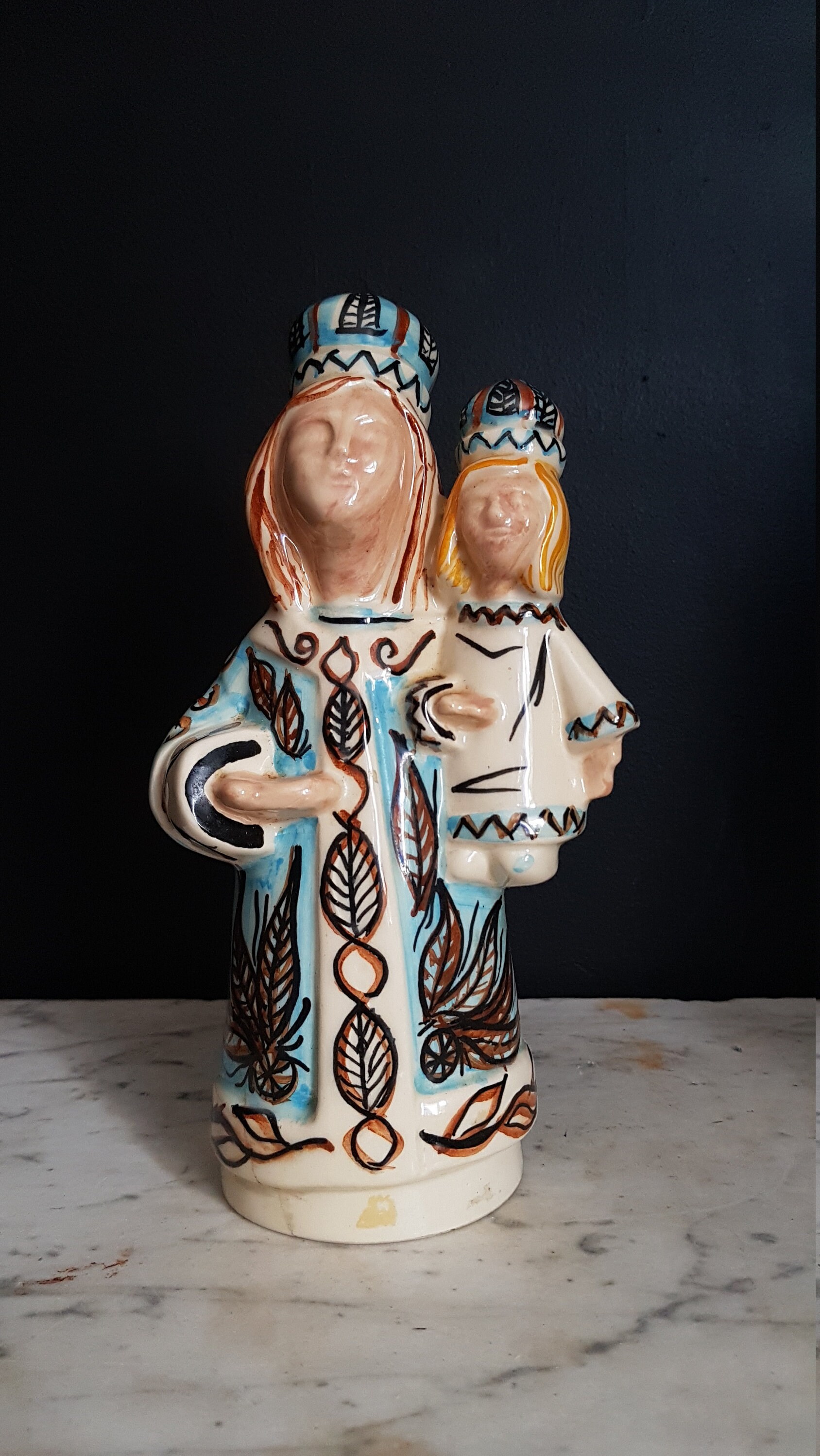 Sainte Anne et La Vierge Marie en Crèche/statue Religieuse Catholique Chrétienne Dévotionnelle