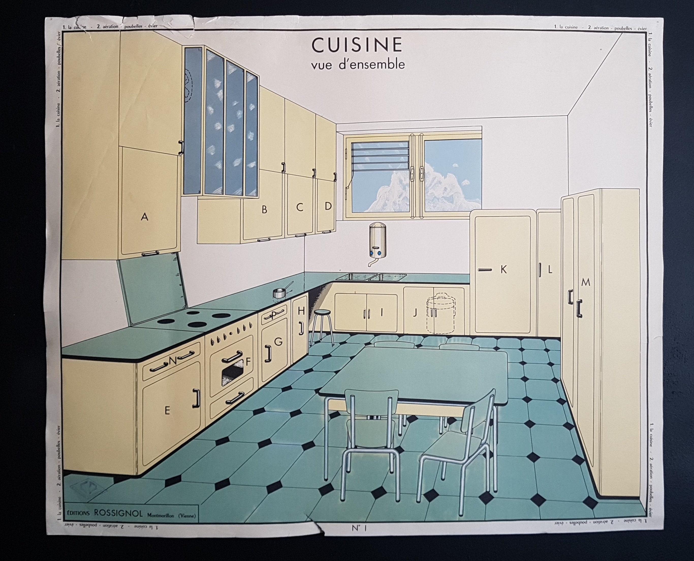 Affiche d'école Vintage Français Éducative. Rossignol