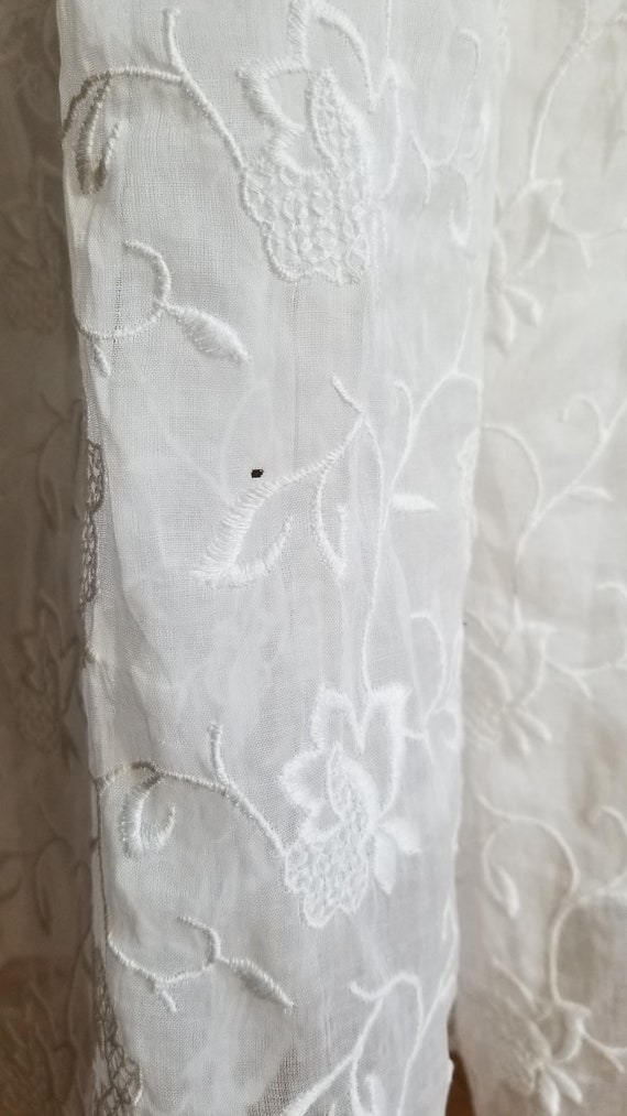 Antique French white lace wedding  bridal dress w… - image 9
