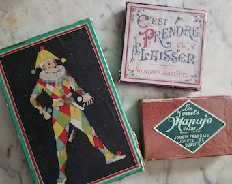 French antique games / puzzles. Illustrated boxes. Sold separately
