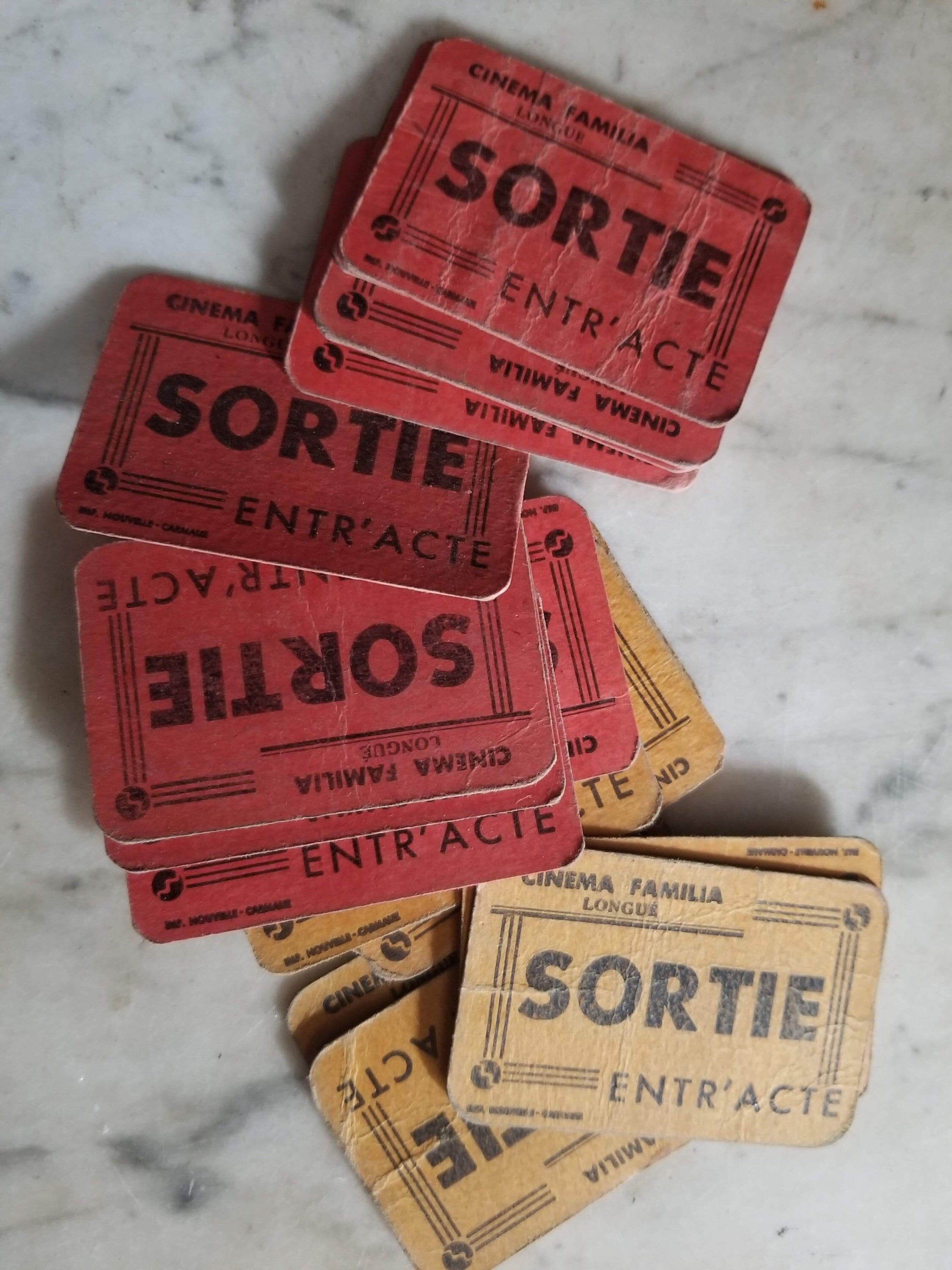 Vintage Cinema & Theatre Ticket Stubs Pattern Tissue Paper