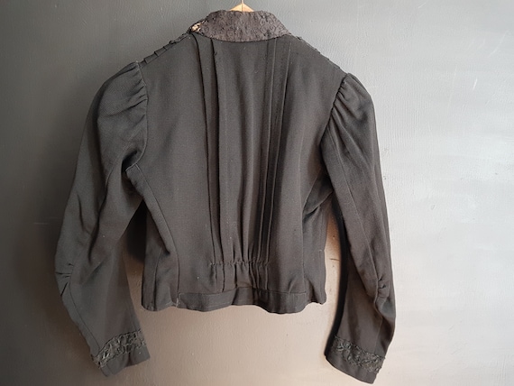 French antique black ladies jacket / bodice - image 6