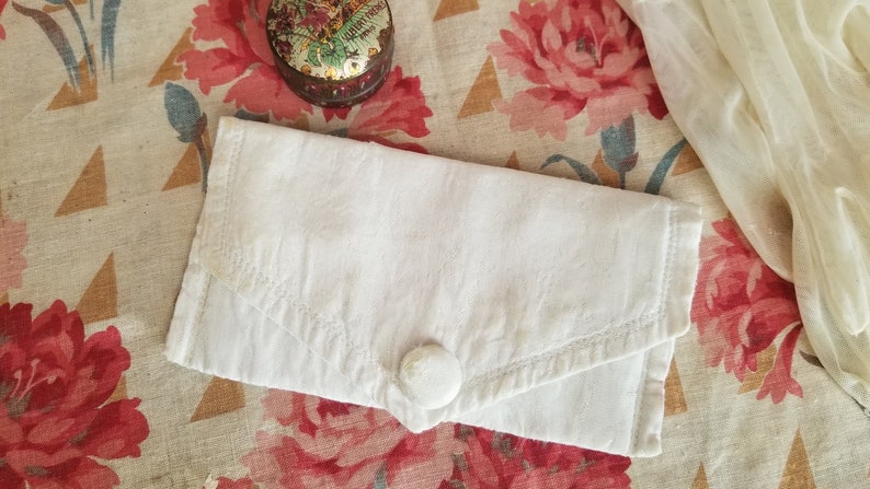 Pochette vintage française faite main, idéale pour un mariage rétro. image 1