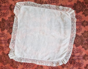 French antique bridal hankerchief